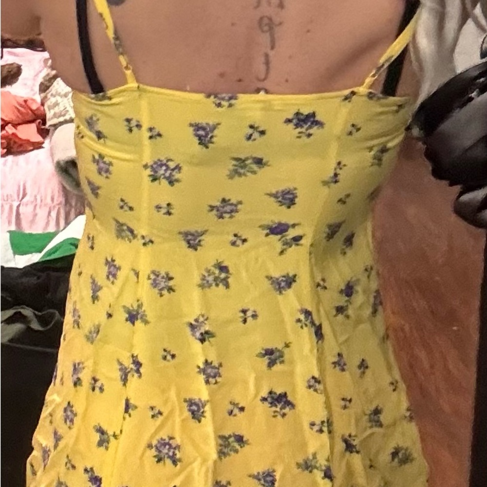 Forever 21 Yellow Floral Mini Dress - Picture 2 of 2
